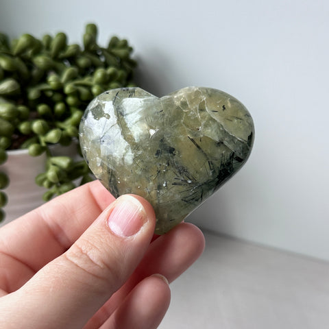 Prehnite & Epidote Heart