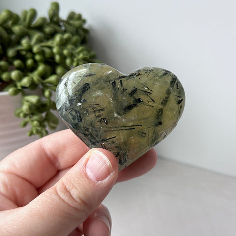 Prehnite & Epidote Heart