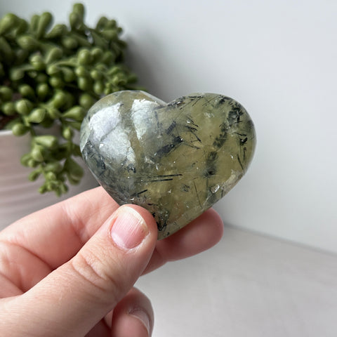 Prehnite & Epidote Heart