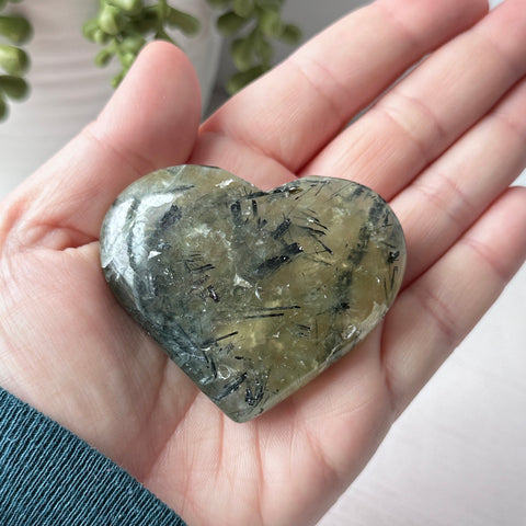 Prehnite & Epidote Heart