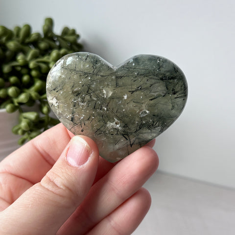 Prehnite & Epidote Heart