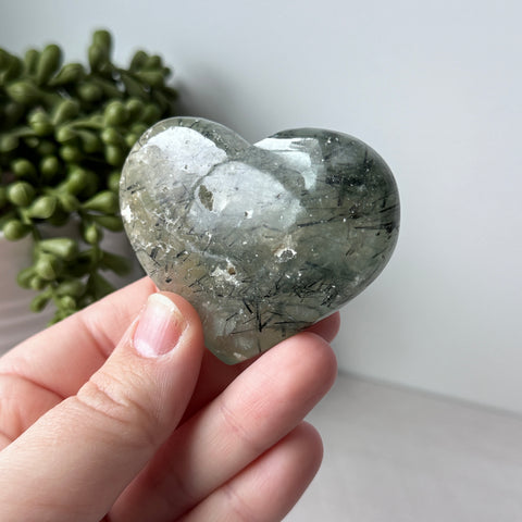 Prehnite & Epidote Heart