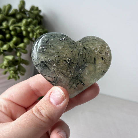 Prehnite & Epidote Heart