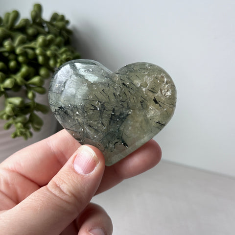 Prehnite & Epidote Heart