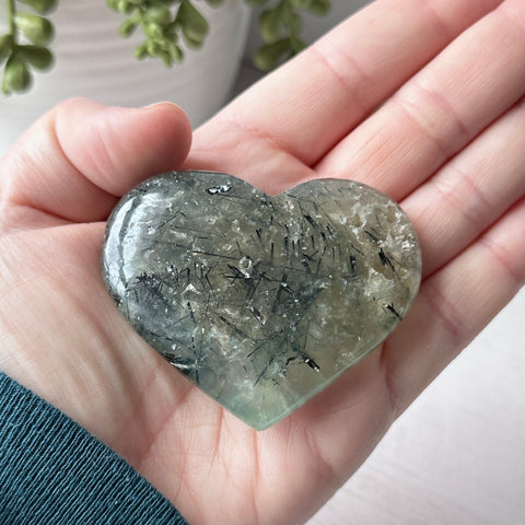 Prehnite & Epidote Heart