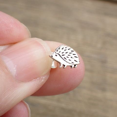 Sterling Silver Hedgehog Stud Earrings