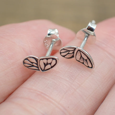 Sterling Silver Butterfly Wings Stud Earrings