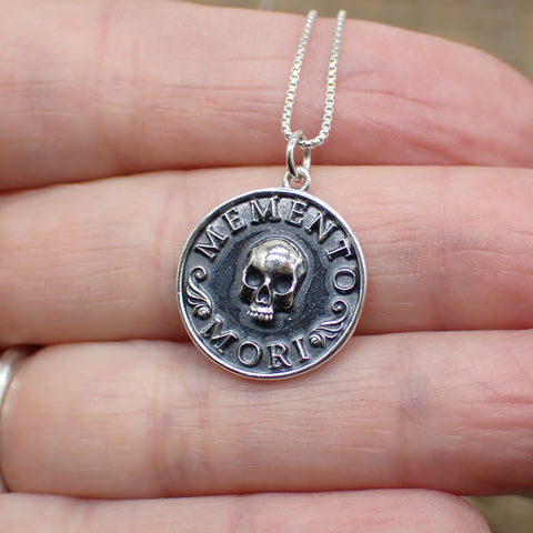 Sterling Silver Memento Mori Skull Charm