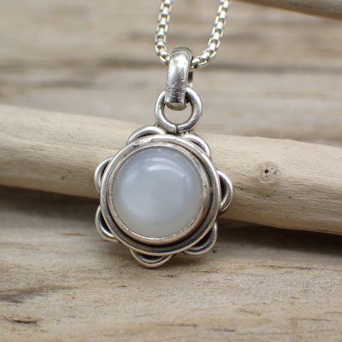 Moonstone Gemstone Sterling Silver Pendant