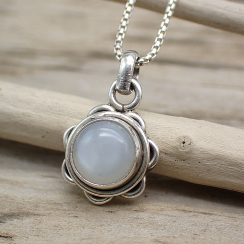 Moonstone Gemstone Sterling Silver Pendant