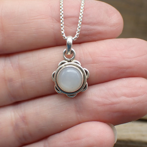 Moonstone Gemstone Sterling Silver Pendant