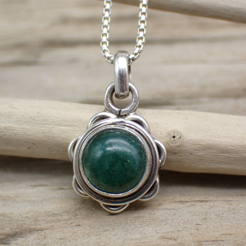 Jade Gemstone Sterling Silver Necklace