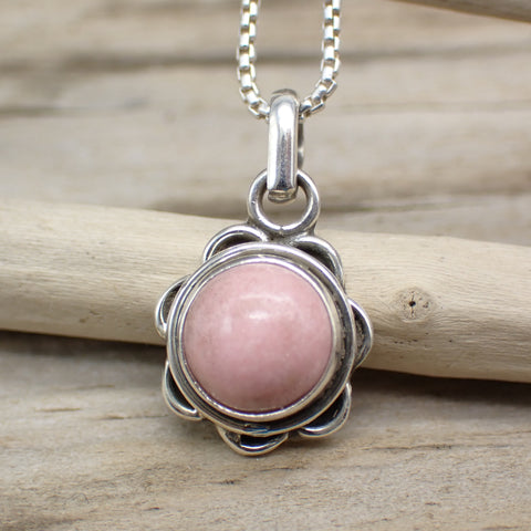 Thulite Gemstone Sterling Silver Pendant