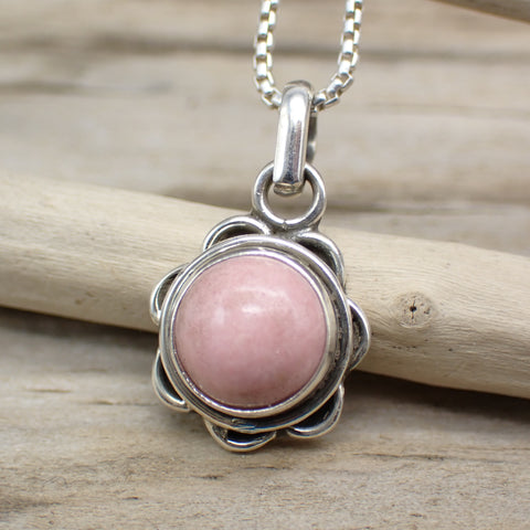 Thulite Gemstone Sterling Silver Pendant