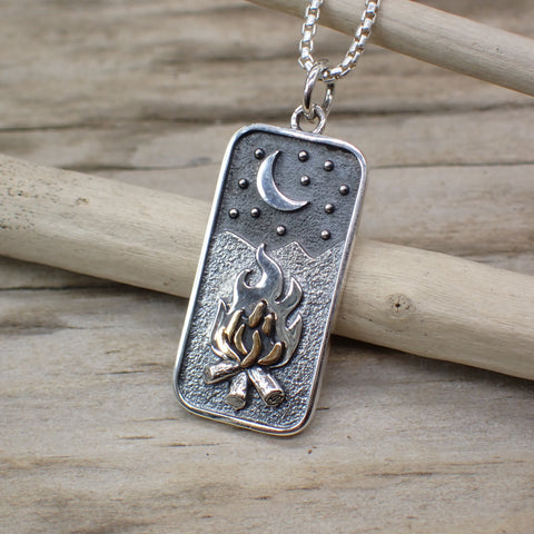 ♻️Recycled Sterling Silver Campfire Charm