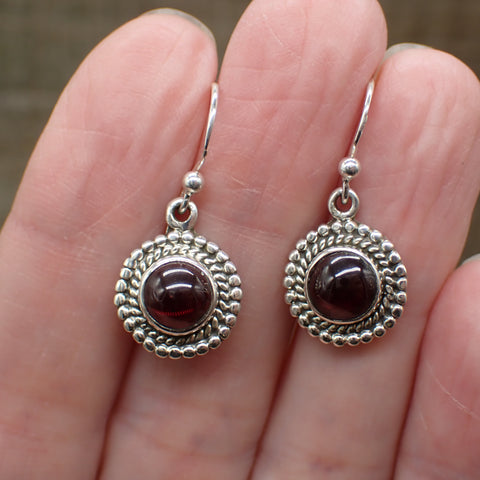 garnet earrings