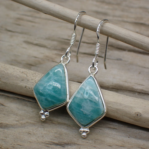 Amazonite Sterling Silver Earrings