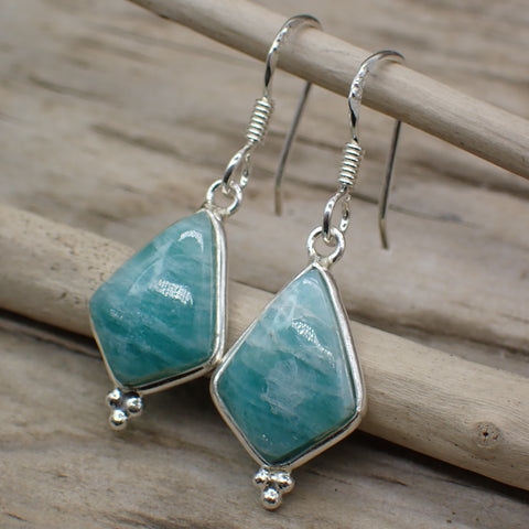 Amazonite Sterling Silver Earrings