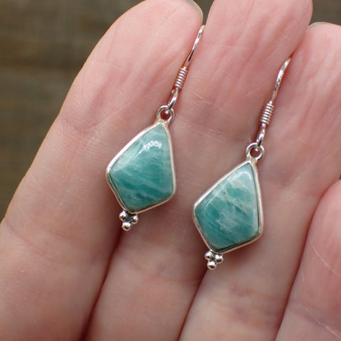 Amazonite Sterling Silver Earrings