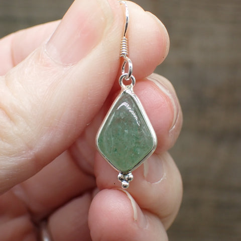 Green Aventurine Sterling Silver Earrings