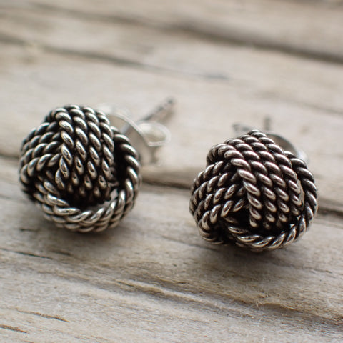 Sterling Silver Knot Studs