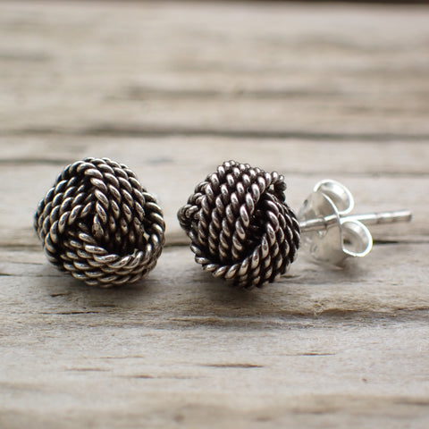 Sterling Silver Knot Studs