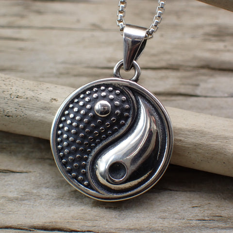 Breloque Yin Yang en argent sterling