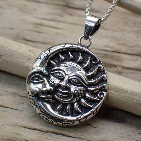 Charm Soleil et Lune en Argent Sterling