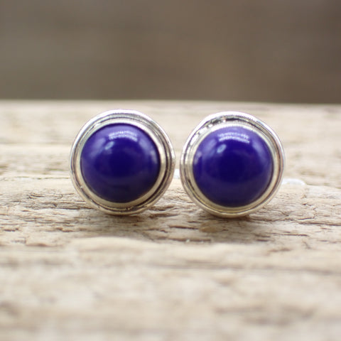 Lapis Sterling Silver Stud Earrings