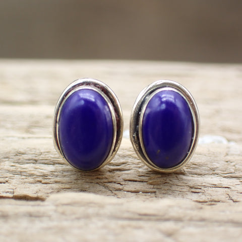 Lapis Sterling Silver Stud Earrings