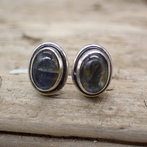 Sterling Silver Labradorite Stud Earrings