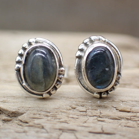 Sterling Silver Labradorite Stud Earrings