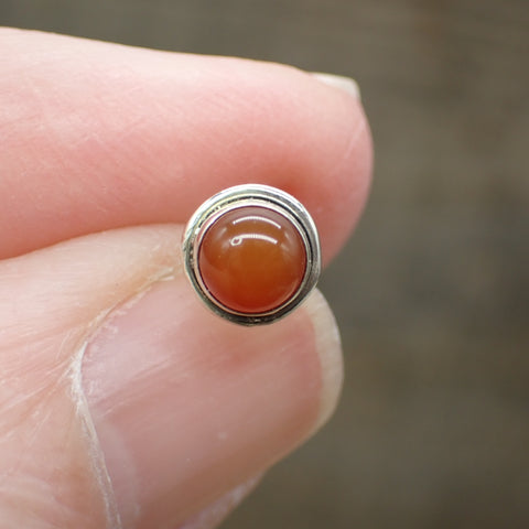 Carnelian Sterling Silver Stud Earrings