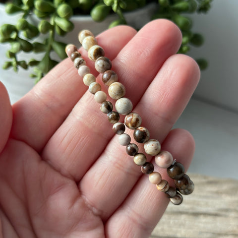 Porcelain Jasper Gemstone Bracelet