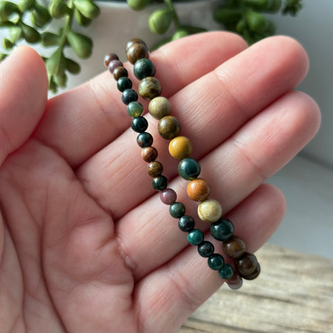 Ocean Jasper Gemstone Bracelet