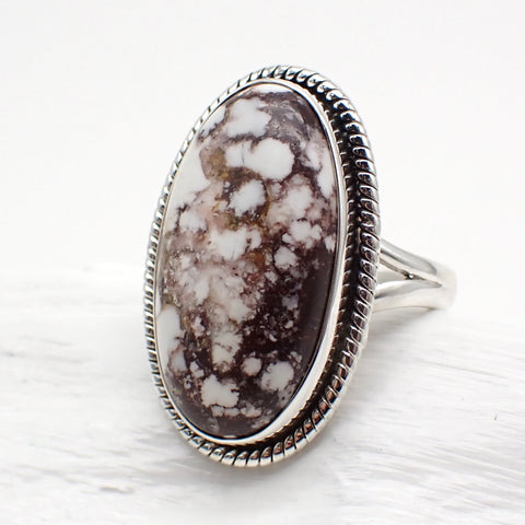 Wild Horse Magnesite Sterling Silver Ring - Size 10