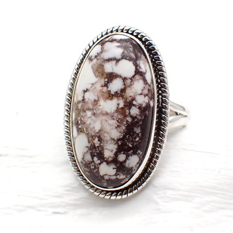 Wild Horse Magnesite Sterling Silver Ring - Size 10