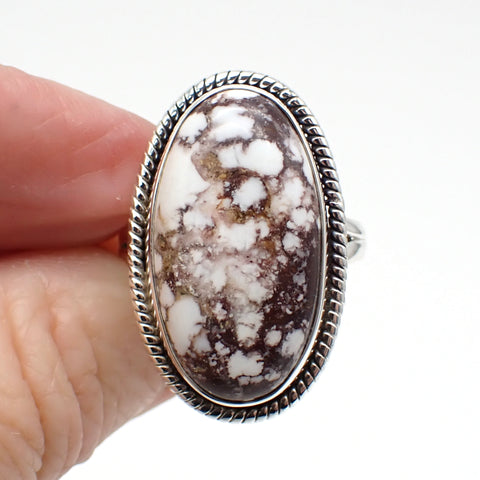 Wild Horse Magnesite Sterling Silver Ring - Size 10