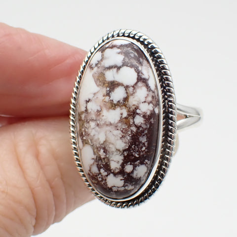 Wild Horse Magnesite Sterling Silver Ring - Size 10