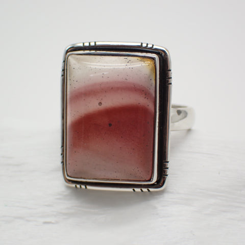 Mookaite Jasper Sterling Silver Ring - Size 10