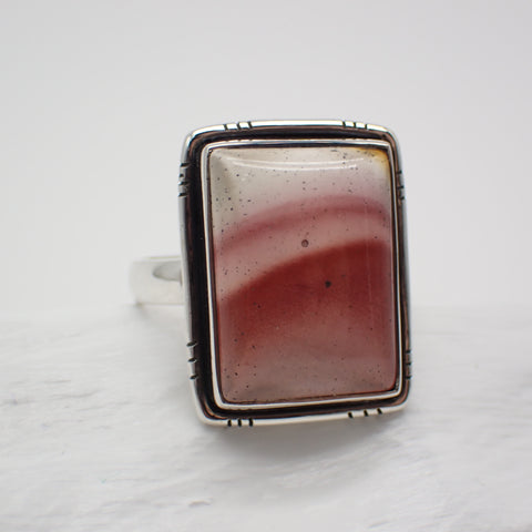 Mookaite Jasper Sterling Silver Ring - Size 10