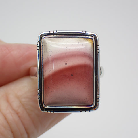 Mookaite Jasper Sterling Silver Ring - Size 10