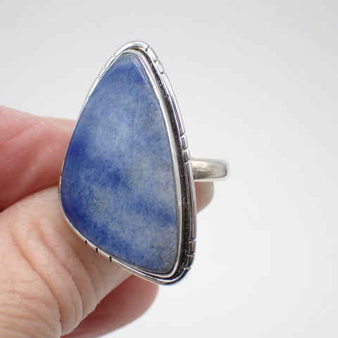 Dumortierite Sterling Silver Ring - Size 11