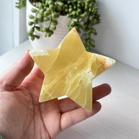 Lemon Calcite Star