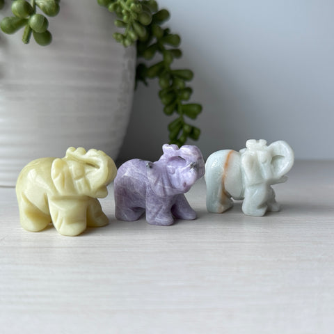 Mini elefante de piedras preciosas 