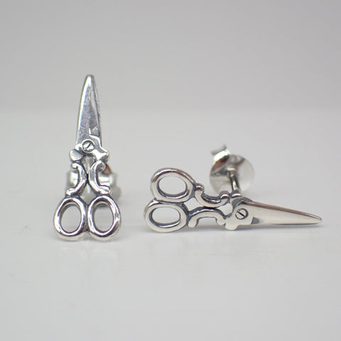 ♻️ Boucles d’oreilles à tige en ciseaux en argent sterling recyclé