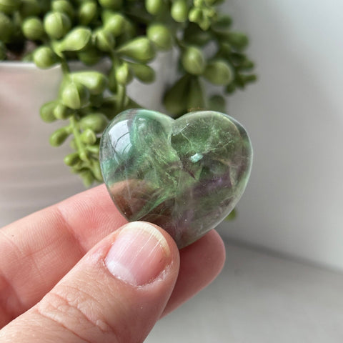 Rainbow Fluorite Mini Heart - Choisissez le vôtre