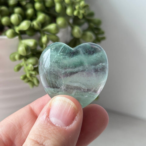 Rainbow Fluorite Mini Heart - Choose Your Own