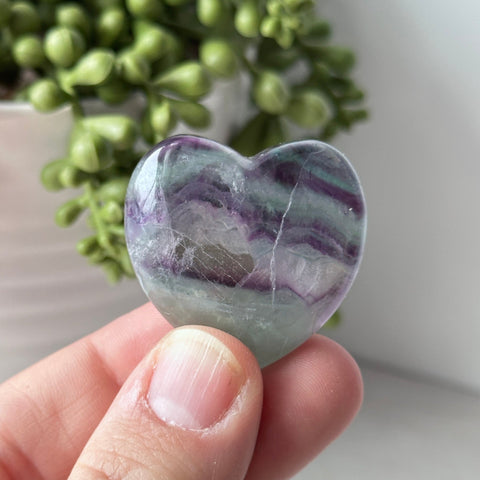 Rainbow Fluorite Mini Heart - Choose Your Own