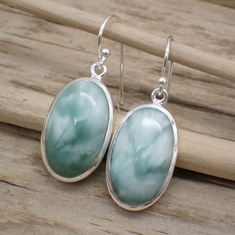 Sterling Silver Hemimorphite Earrings